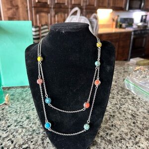 Lia Sophia Vibrant Multi-Color Silver Necklace
